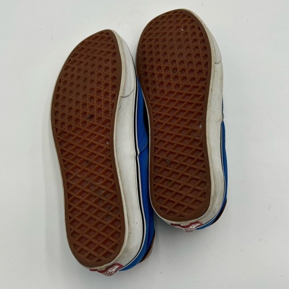 Vans Blue Canvas Brown Laces Shoe - Picture 4 of 5